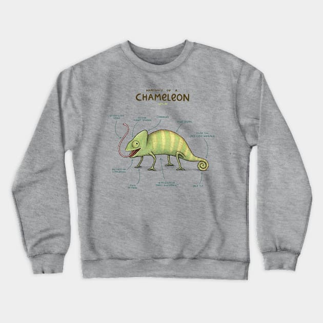 Anatomy of a Chameleon Crewneck Sweatshirt by Sophie Corrigan